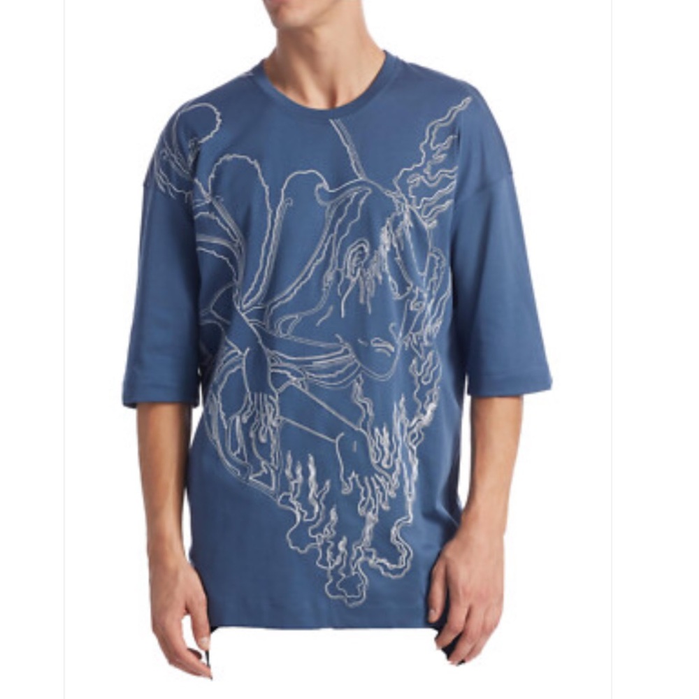 Men's Blue Graphic T-Shirt